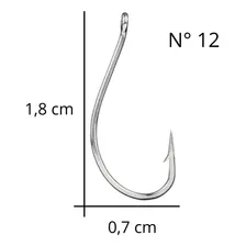Anzol Maruseigo Nickel Marine Sports 12 - 50 Unid Foto mini 2