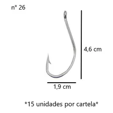Anzol Maruseigo Nickel Nº 26 - Caixa 50 Pçs - Marine Sports Foto mini  3