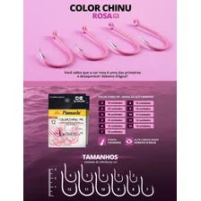 Anzol Pinnacle Color Chinu Pink Nº 11 (2,80cm) - 10 Peças Foto mini 3