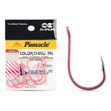 Anzol Pinnacle Color Chinu Pink Nº 8 (2,20cm) - 10 Peças Foto mini 1