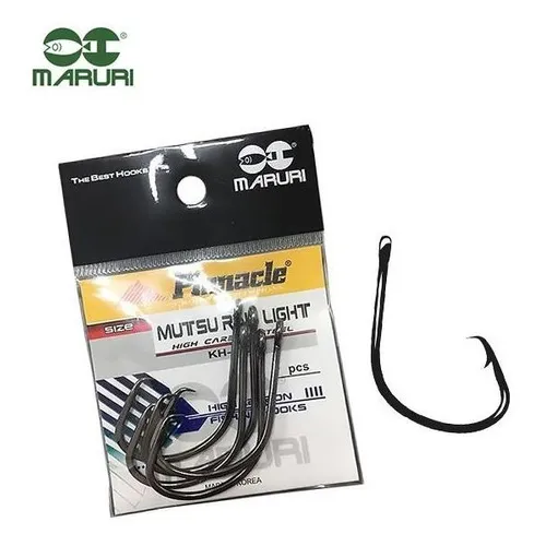 Anzol Pinnacle Mutsu Ring Light Black NÂș 3/0 (2,90cm) 10 Pçs Foto 1