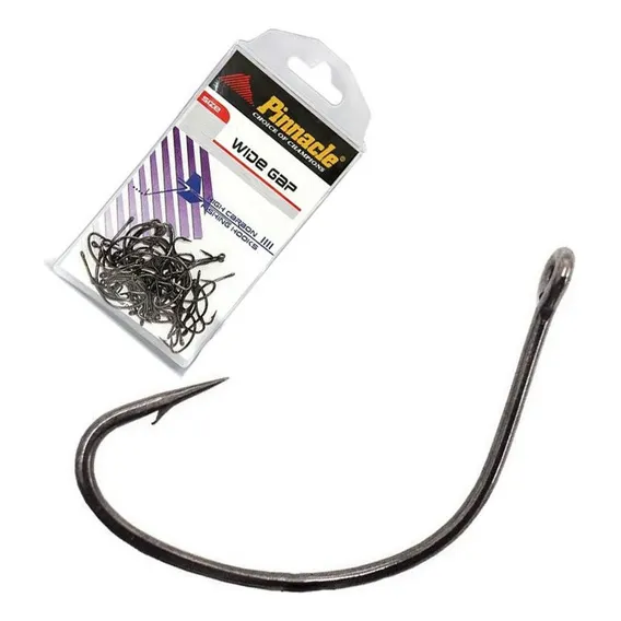 Anzol Pinnacle Wide Gap Black N3/0 C/10un - Robaleiro Foto 1