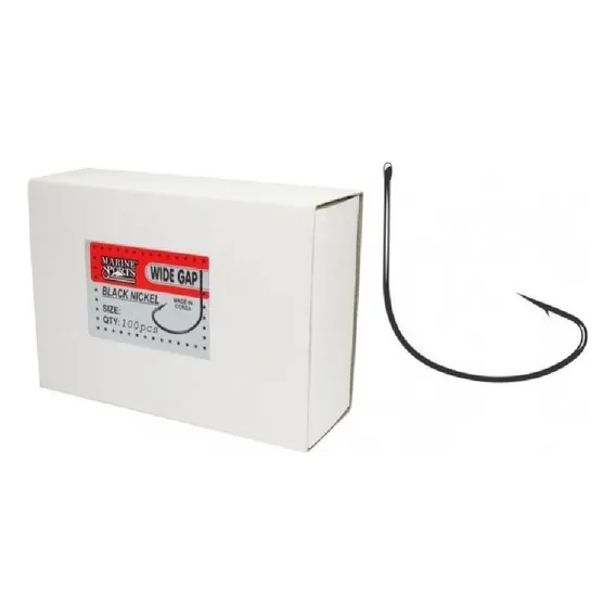 Anzol Wide Gap Nº4 Black Nickel 100pçs - Marine Sports Foto 1