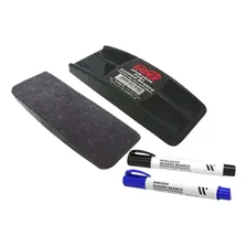 Apagador Para Quadro Branco C/ 2 Pinceis Marcadores Azul/pre Foto mini 1