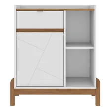 Aparador Bar 50526 Pés Madeira Maciça 81cm Branco Cedro DCASA Foto mini 4
