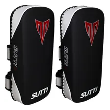 Aparador Chute Soco Thai Pad Reforçado Profissional Sutti Cor Preto Com Branco Foto mini 1