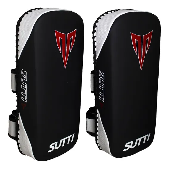 Aparador Chute Soco Thai Pad Reforçado Profissional Sutti Cor Preto Com Branco Foto 1