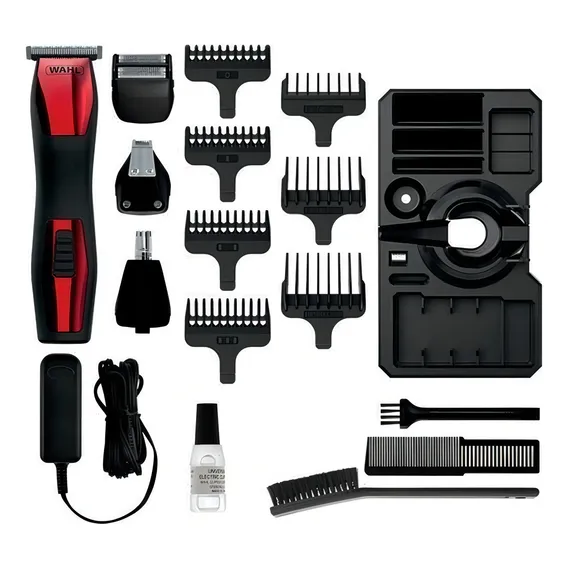 Aparador De Pelos Wahl Groomsman T-pro Vermelho Bivolt Cor Bordô Foto 1