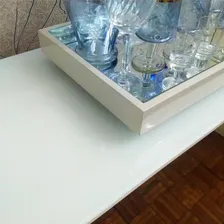 Aparador Laqueado Com Vidro 1,20 M Cor Branco Foto mini 3