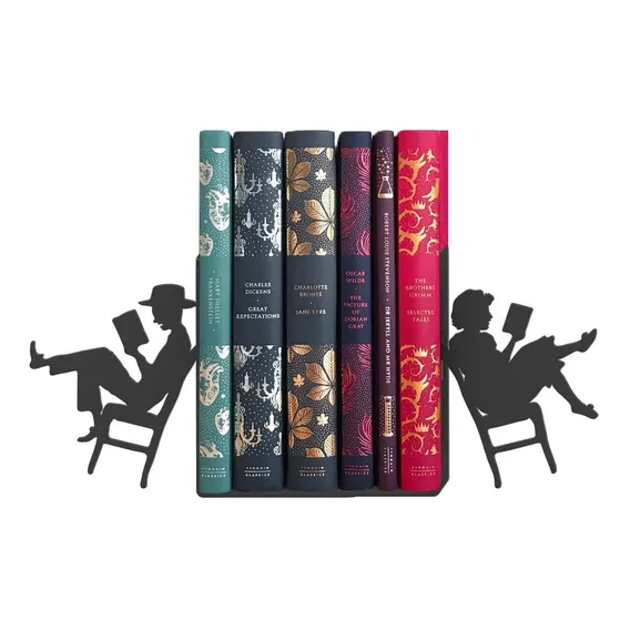 Aparador Suporte Para Livros Bookends Leitura A Dois Leia Cor Preto Fosco Foto 1