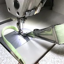 Aparelho Calcador Reta Industrial Pregar Viés Fita Ombro Foto mini 2