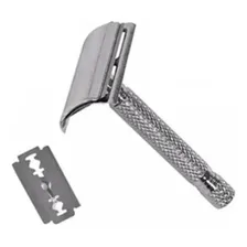 Aparelho De Barbear Inox - Barbeador Metal - Gilete Lamina Foto mini 1