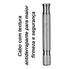 Aparelho De Barbear Inox - Barbeador Metal - Gilete Lamina Foto mini 3
