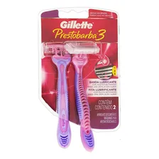 Aparelho De Depilar Feminino Prestobarba 3 Com 2 Unidades Gillette Foto mini 2