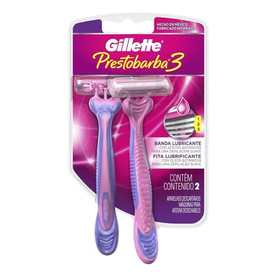 Aparelho De Depilar Feminino Prestobarba 3 Com 2 Unidades Gillette Foto 1