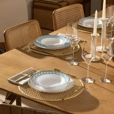 Aparelho De Jantar 30 Peças Flamingo Classic Azul Oxford Foto mini 4