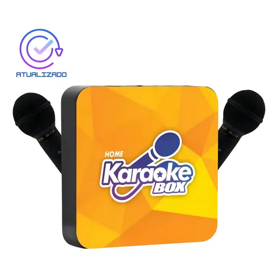 Aparelho De Karaoke Com Sistema Home + 2 Mic + Caixa De Som Foto 1