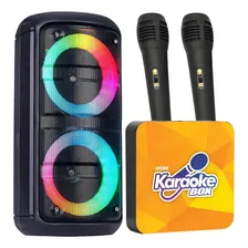 Aparelho De Karaoke Com Sistema Home + 2 Mic + Caixa De Som Foto mini  2