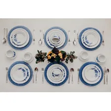 Aparelho Jantar E Chá Porcelana Schmidt 30 Peças - Dec. Cora Foto mini 2
