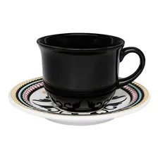 Aparelho Jogo Jantar Louça Floreal Luiza 20 Peças Oxford Cor Preto Foto mini  2