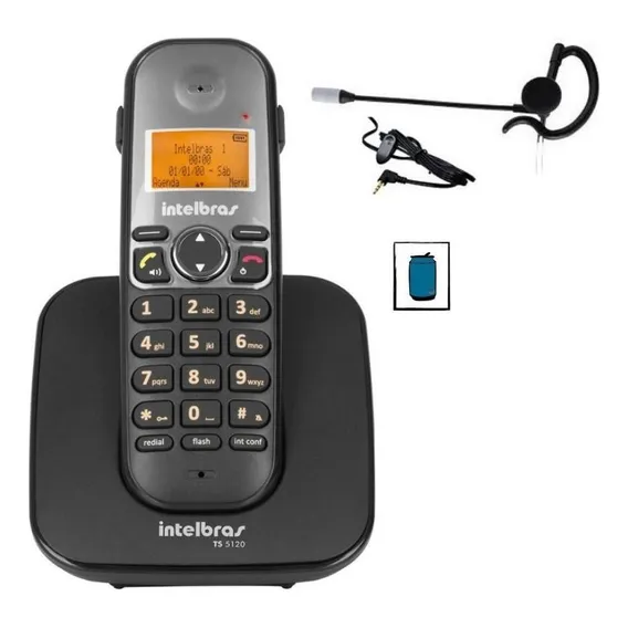 Aparelho Telefone Sem Fio Fixo Intelbras Headset E Viva Voz Foto 1