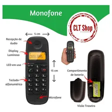Aparelho Telefone Sem Fio Para Chip 3g Gsm Claro Vivo Tim Oi Foto mini 2