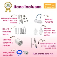 Aparelho Vacuoterapia Endermo Peeling Diamante Kit Pump Up Bivolt 110v 220v Foto mini 1