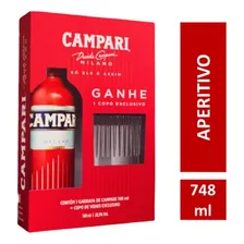 Aperitivo Campari 748ml + Copo Foto  mini 1