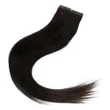 Aplique Cabelo Humano Fita Adesiva 50cm - 3 Pares Cor Castanho Medio Foto  mini 1