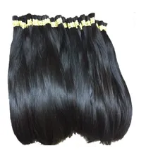 Aplique Cabelo Humano Natural Megahair Liso 50/55cm - 100gr Cor Castanho Medio Foto mini 1