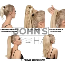 Aplique Cabelo Presilha Rabo De Cavalo Cacheado Organico Cor Loiro Claro 613 Foto mini 3