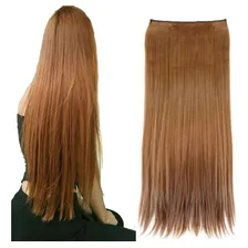 Aplique Cabelo Ruivo Cobre Liso Idêntico Ao Natural Humano Foto  mini 1