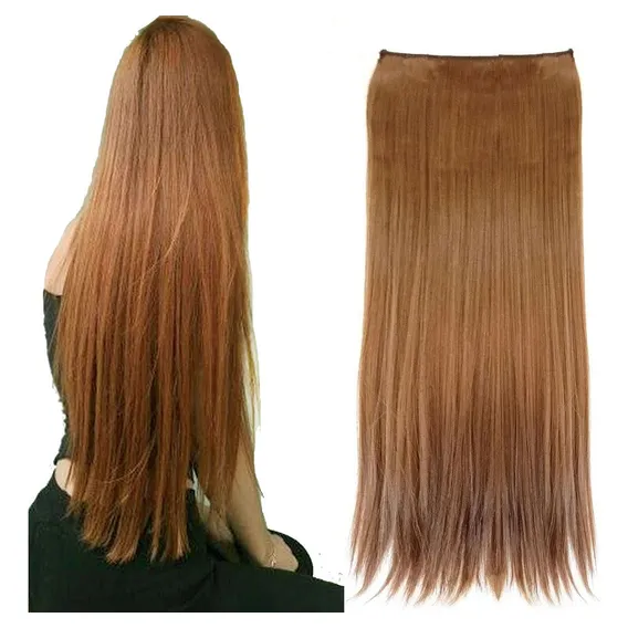 Aplique Cabelo Ruivo Cobre Liso Idêntico Ao Natural Humano Foto 1