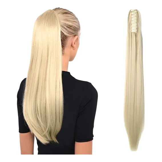 Aplique De Cabelo Weng Piranha Organico Liso 70cm Cor Loiro ClarÃssimo #613 Foto 1