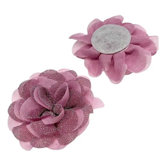 Aplique Flor De Tecido Poliester P/ Artesanato 5 Pcs Lfh Cor Cor 10 Foto 1
