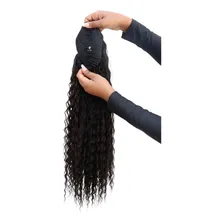 Aplique Rabo de Cavalo Yan Hair 70 cm Cor Castanho Escuro Foto mini  2
