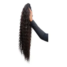Aplique Rabo de Cavalo Yan Hair 70 cm Cor Castanho Escuro Foto  mini 1