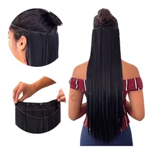 Aplique Tiara Fio Invisível Ajustável 70cm Cor Preto Cor 1 Foto mini  2