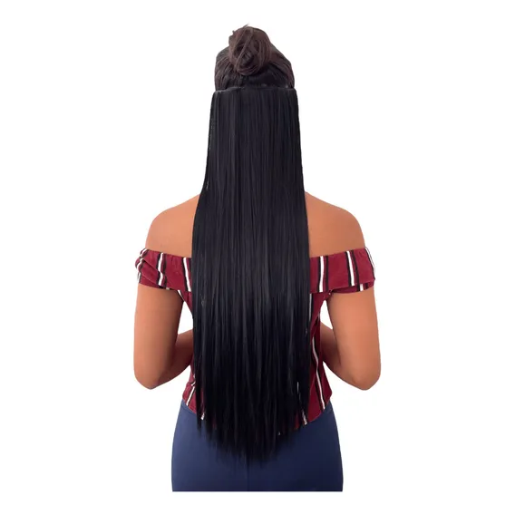 Aplique Tiara Fio Invisível Ajustável 70cm Cor Preto Cor 1 Foto 1
