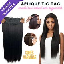 Aplique Tic Tac OrgĂąnico IdĂȘntico Ao Humano 70cm 150g Cor Preto liso #1 Foto mini 2