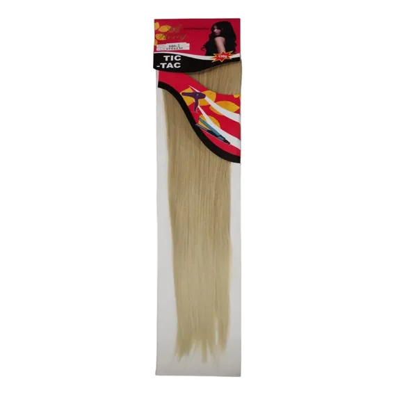 Aplique Tic Tac Orgânico Idêntico Ao Humano 70cm - 150grs. Cor Loiro 15t613 Foto 1
