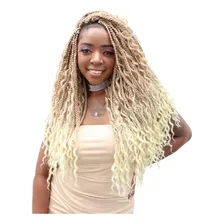 Apliques De Cabelo Cabelo Sintético Yan Hair Estilo Crochet Braid, Mega Hair, Box Tranças, Mega Hair, Tranças, Mel Com Californiana Platinado T27/613 De 60cm - 1 Mecha Por Pacote Foto mini 1