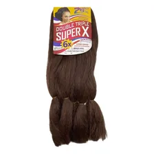 Apliques De Cabelo Jumbo, Cabelo Sintético, Fibra Japonesa, Aplique Sintético Zhang Hair Jumbo Estilo Box Braid, Tranças, Fio A Fio, Nagô, Rasteirinha, Marrom De 126cm - 1 Mecha Por Pacote Foto mini 1