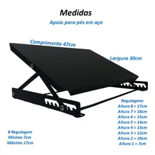 Apoio Para Pés Descanso Base Suporte Ergonômico 8 Regulagem Foto mini 4