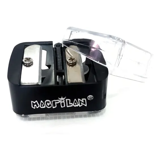 Apontador Duplo Macrilan 3 Em 1 - Preto Foto 1