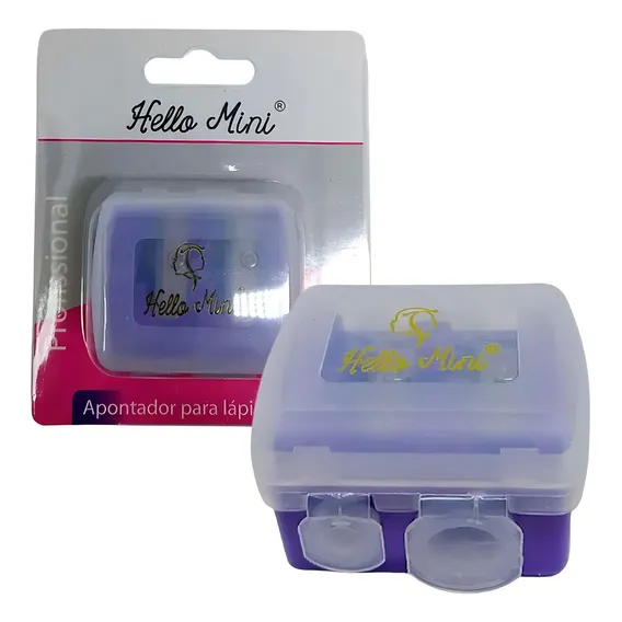 Apontador Duplo Para Lápis Hello Mini Foto 1