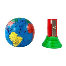 Apontador Escolar Globo Terrestre Mapa Mundi Terra Foto mini 4