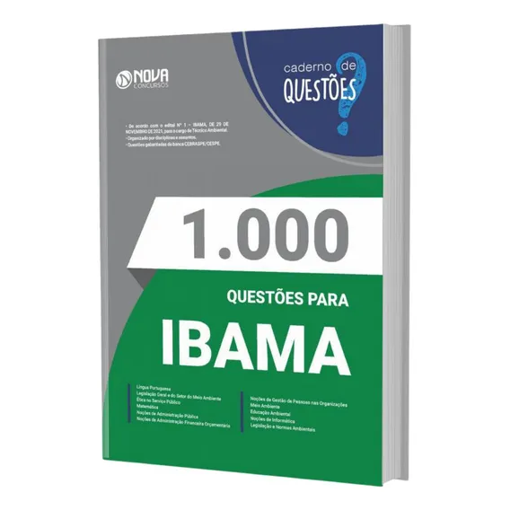 Apostila Caderno De Testes Ibama - Técnico Ambiental Foto 1