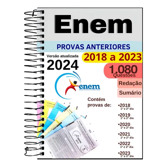 Apostila Enem De Provas Anteriores 6 Anos Com 900 Questões Foto 1