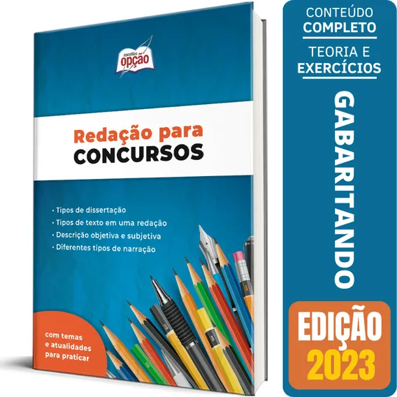 Apostila Redação Para Concursos, Vestibulares E Enem, De Professores Especializados. Apostilas Para Concursos, Vol. Único. Editorial Apostilas Opção, Capa Mole, Edição Setembro/2023 Em Português, 2023 Foto 1
